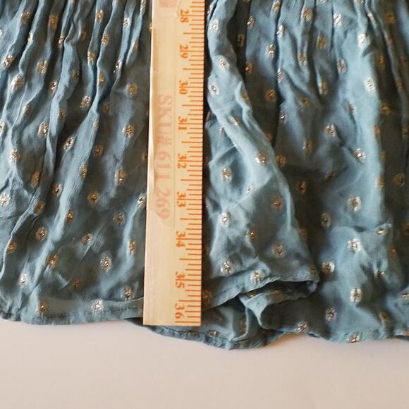 Anthropologie Natalie Flounced Womens Dress Size Small Sleeveless Metallic Tunic - Picture 6 of 6